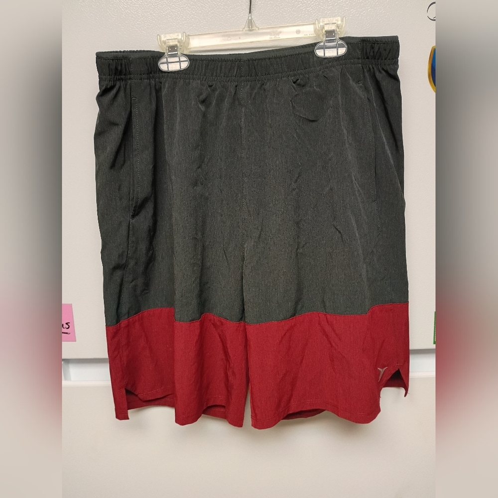 Grey and Red Athletic Shorts